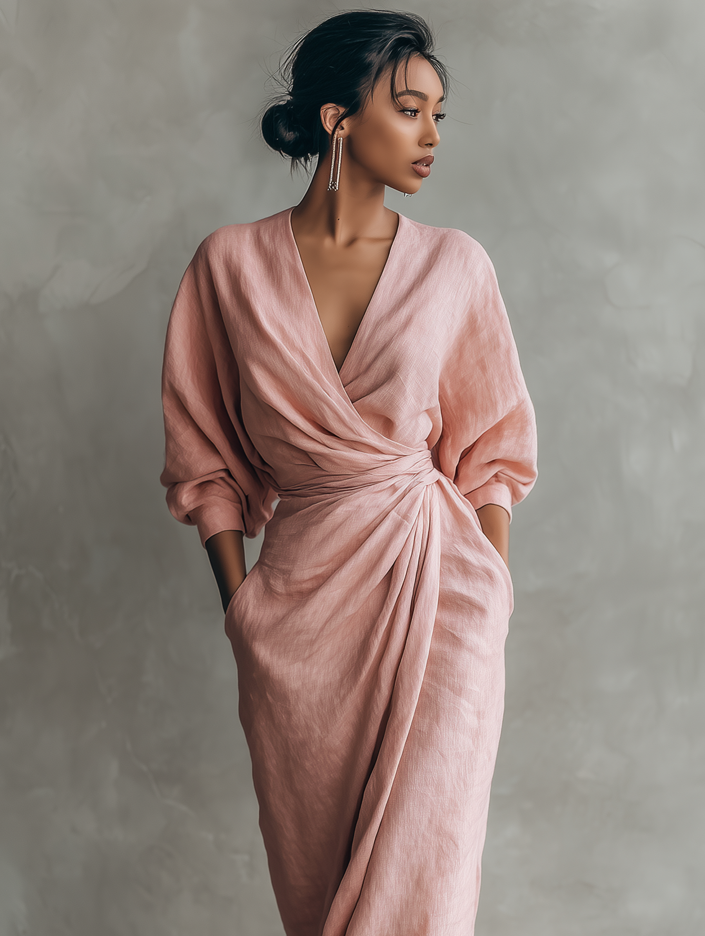 Aurélia Elegance Maxi™ Elegante Jurk met V Hals