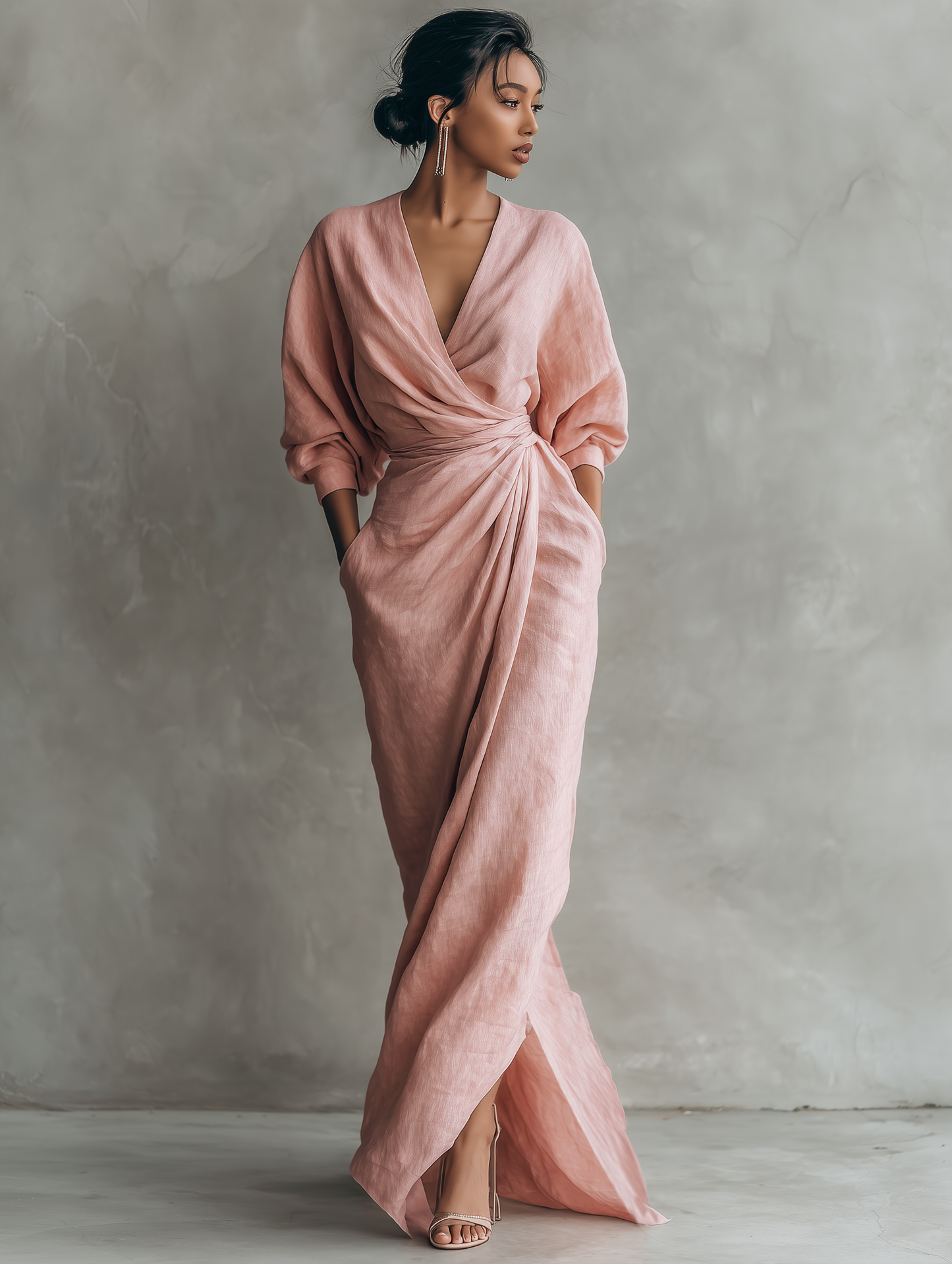 Aurélia Elegance Maxi™ Elegante Jurk met V Hals
