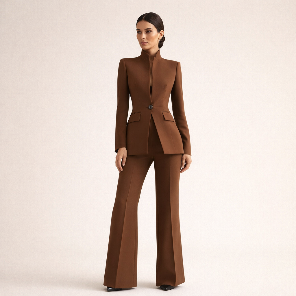 Aurélia™ Noir Luxe Suit Pantalon Set