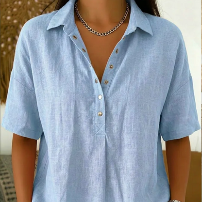 Celestine™ Elegante Blouse met Luxe Kraagdetail