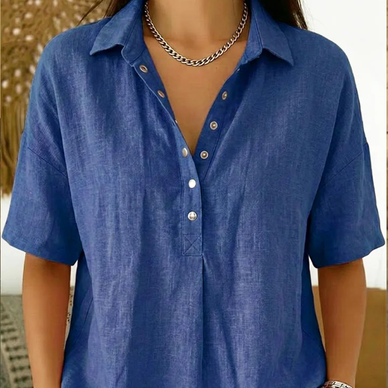Celestine™ Elegante Blouse met Luxe Kraagdetail