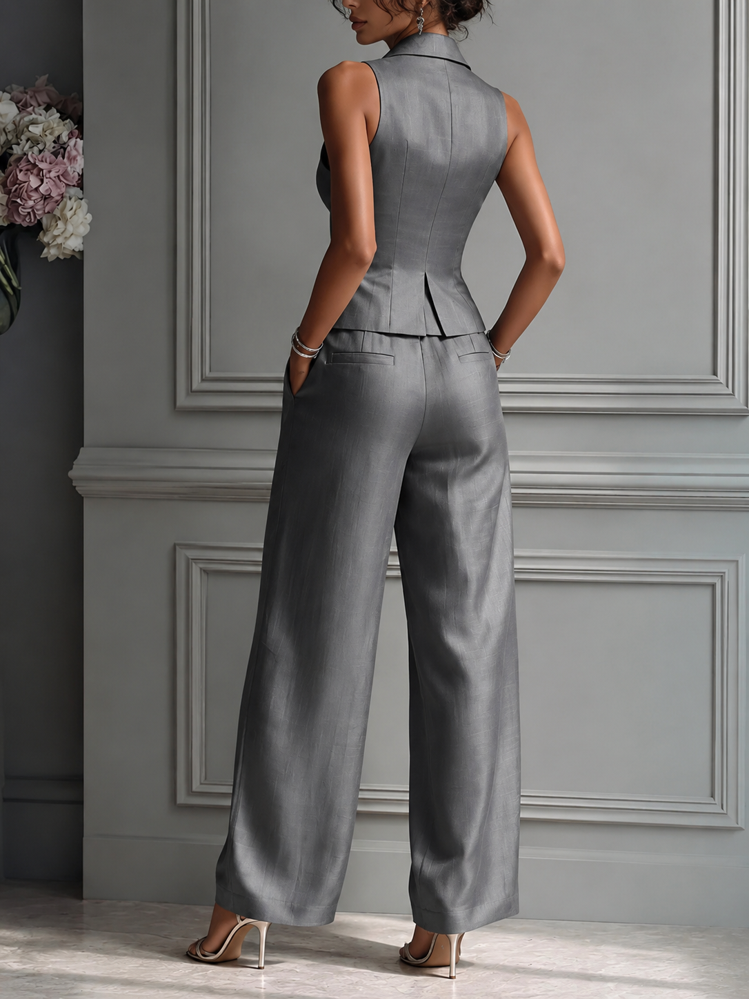 Celeste™ Elegance Set Elegante Tweedelig Mouwloos top + Broek