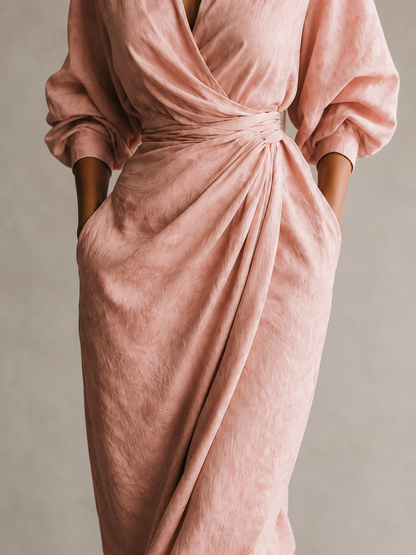 Aurélia Elegance Maxi™ Elegante Jurk met V Hals
