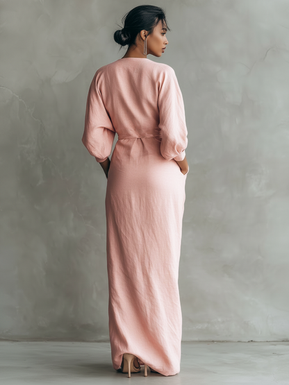 Aurélia Elegance Maxi™ Elegante Jurk met V Hals