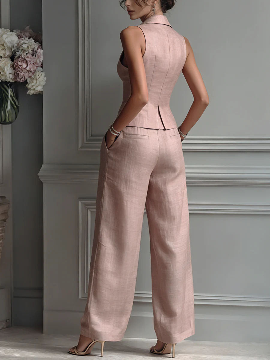 Celeste™ Elegance Set Elegante Tweedelig Mouwloos top + Broek
