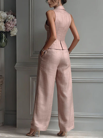 Celeste™ Elegance Set Elegante Tweedelig Mouwloos top + Broek