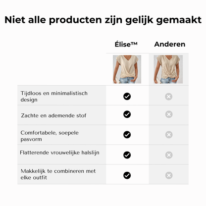 Élise™ Comfortabel T-Shirt met Luxe Halslijn