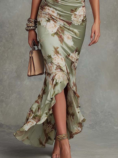 Florence™ Bloom Maxi Bloemenjurk Satijn