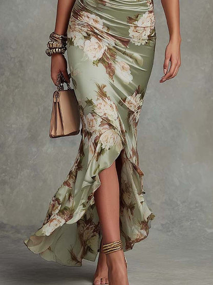 Florence™ Bloom Maxi Bloemenjurk Satijn